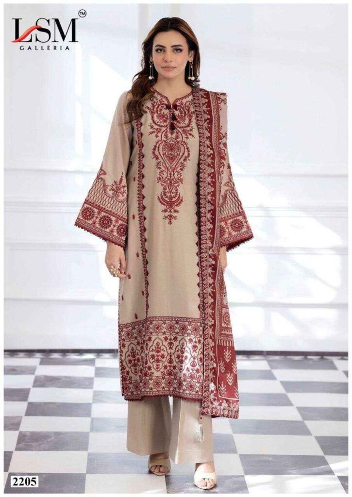 Lawn Dress Material SKU: LSM-2205