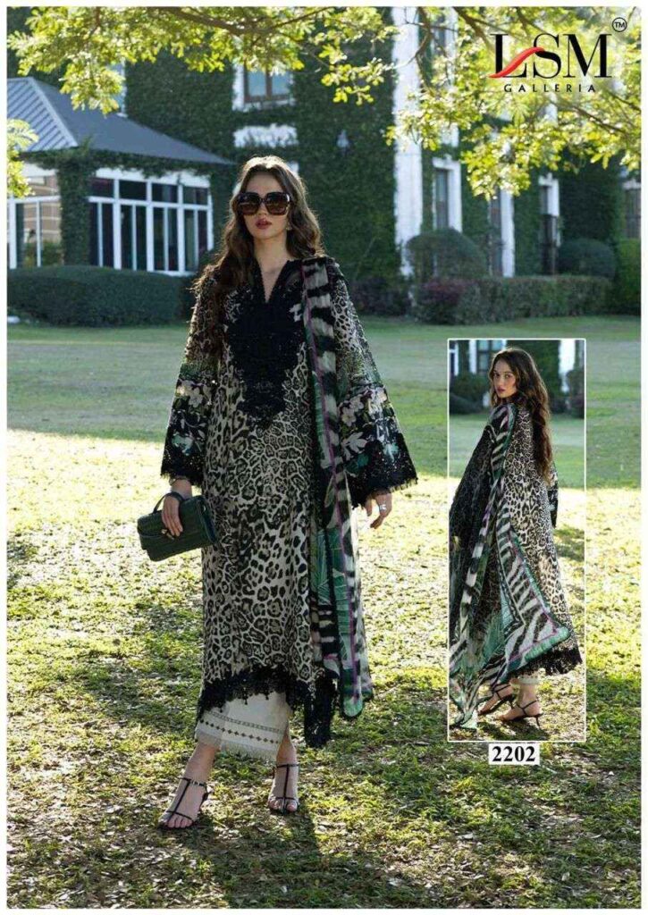 Lawn Dress Material SKU: LSM-2202